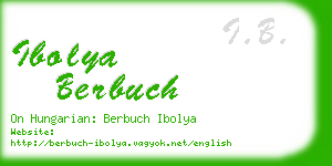 ibolya berbuch business card